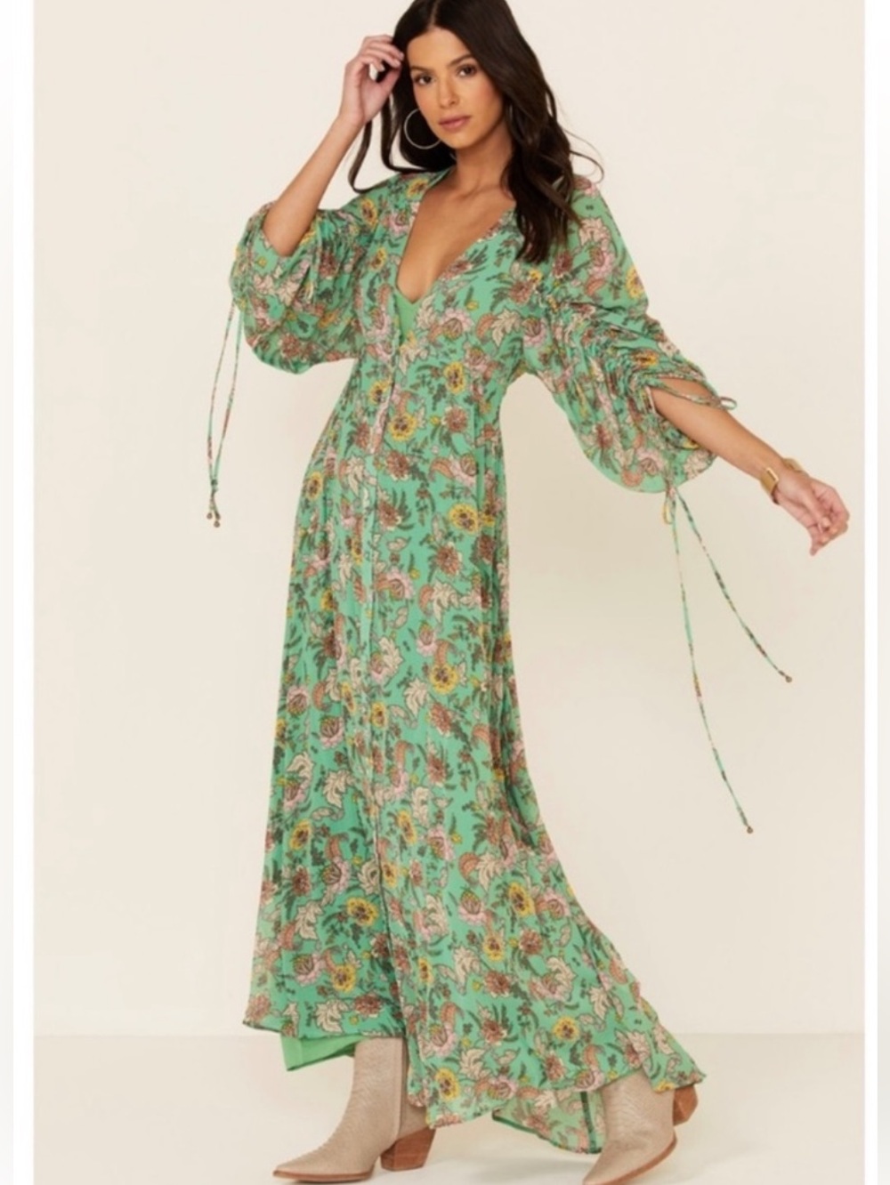 Free People Earthfolk Maxi Dress Size Small